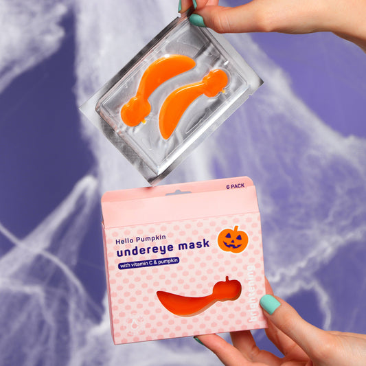 Masques éclaircissants pour les yeux Halloween Hello Pumpkin, 6 paires