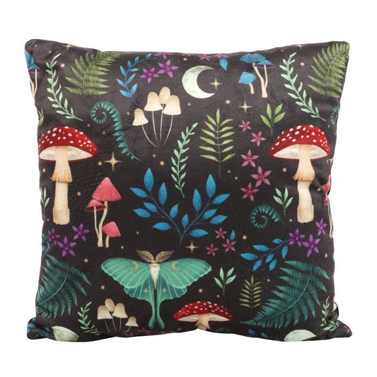Coussin carré imprimé forêt foncée 35 cm