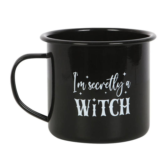 Tasse d'Halloween en émail I'm Secretly A Witch