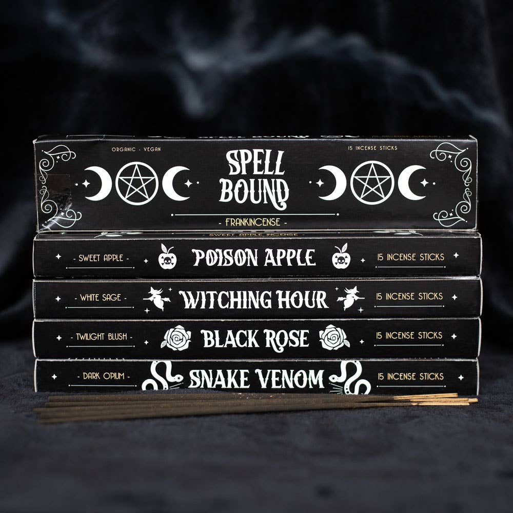 Lot de 15 bâtonnets d'encens Snake Venom Dark Opium