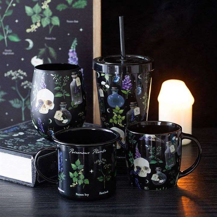Mug à motif crâne gothique Venom & Vines