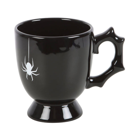 Tasse à thé gothique Halloween Black Spider