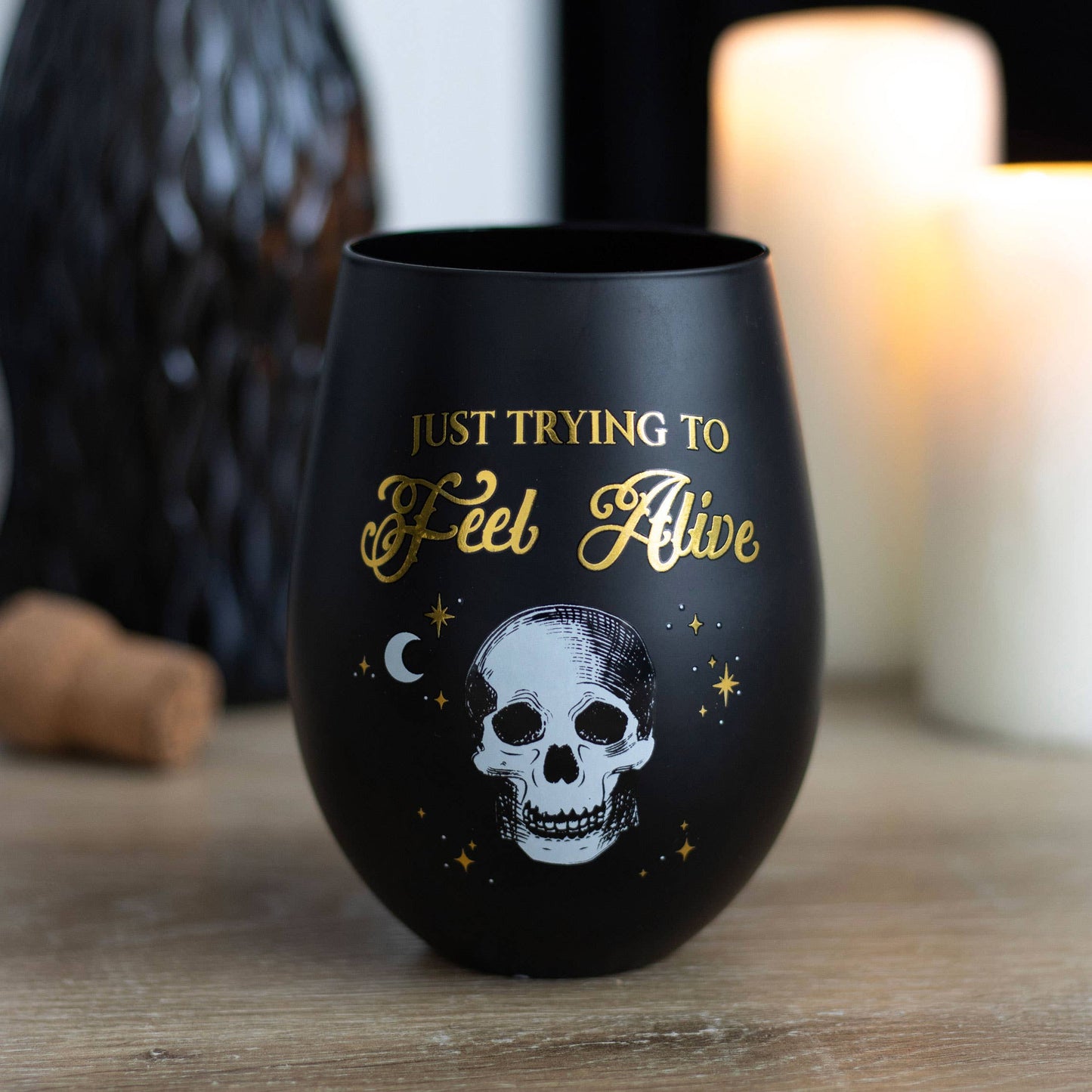 Verre à vin sans pied Trying to Feel Alive Skull