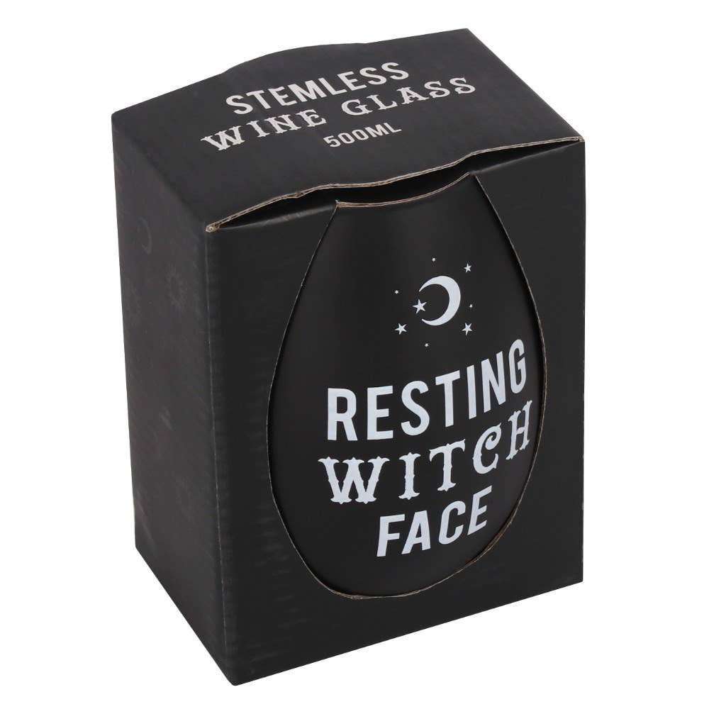 Verre sans pied d'Halloween "Gothic Resting Witch Face"