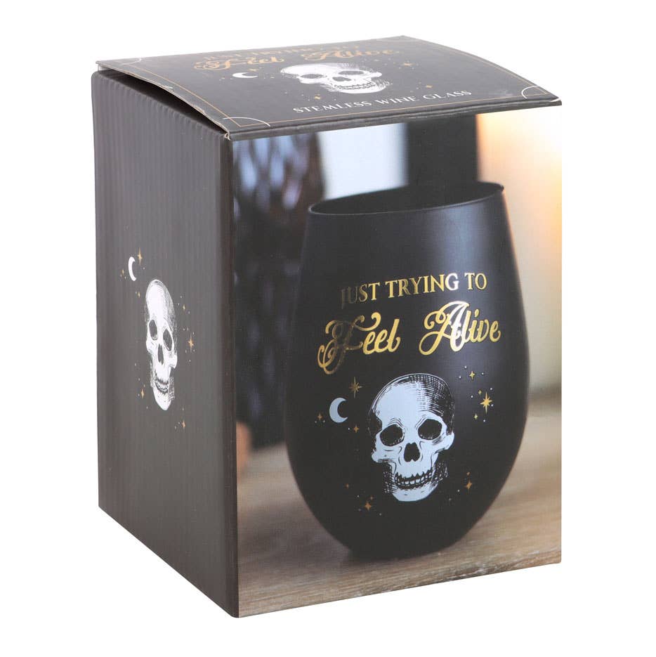 Verre à vin sans pied Trying to Feel Alive Skull