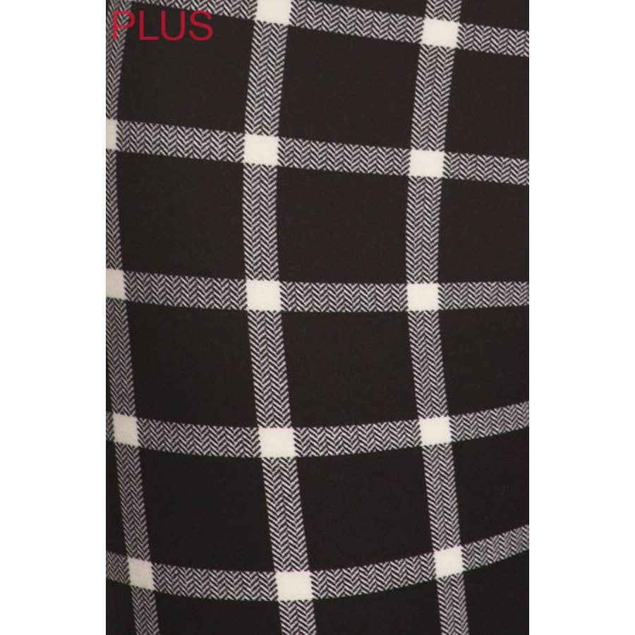 Legging taille haute - carreau blanc / grande taille