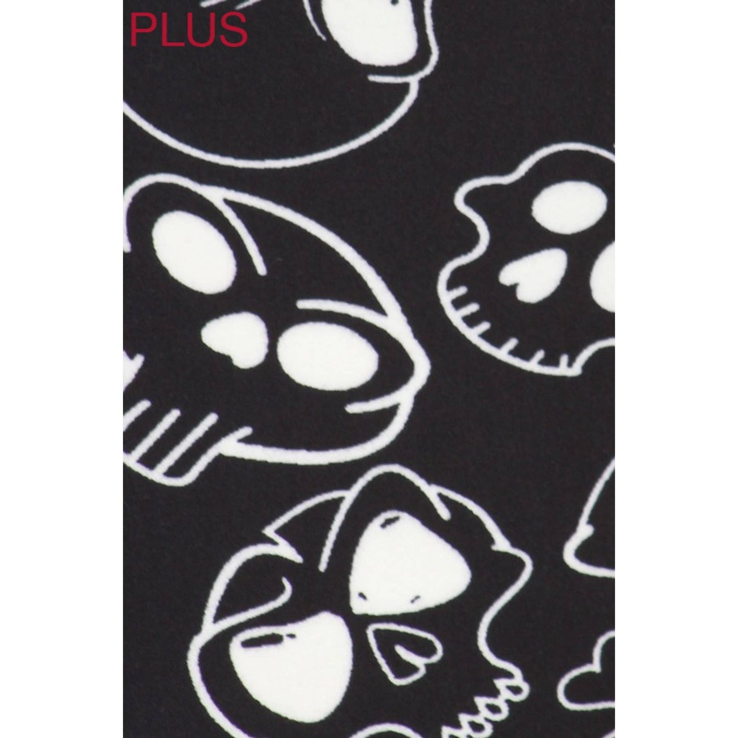 Legging taille haute à imprimé - Tête de mort / grande taille