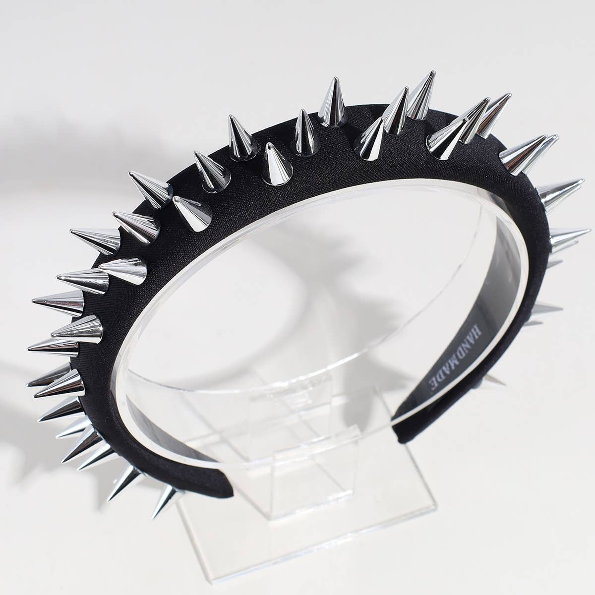 Bandeau punk personnalité rivet fait main bandeau noir