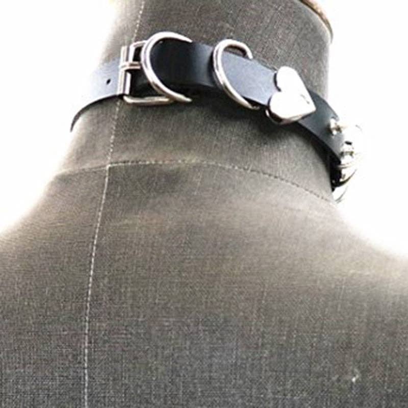 Collier ras-de-cou ajustable Punk Sexy Rivets