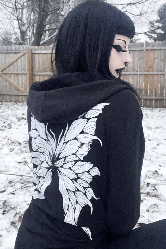Sweat à capuche Dark Fairy [fermeture éclair ou pull]