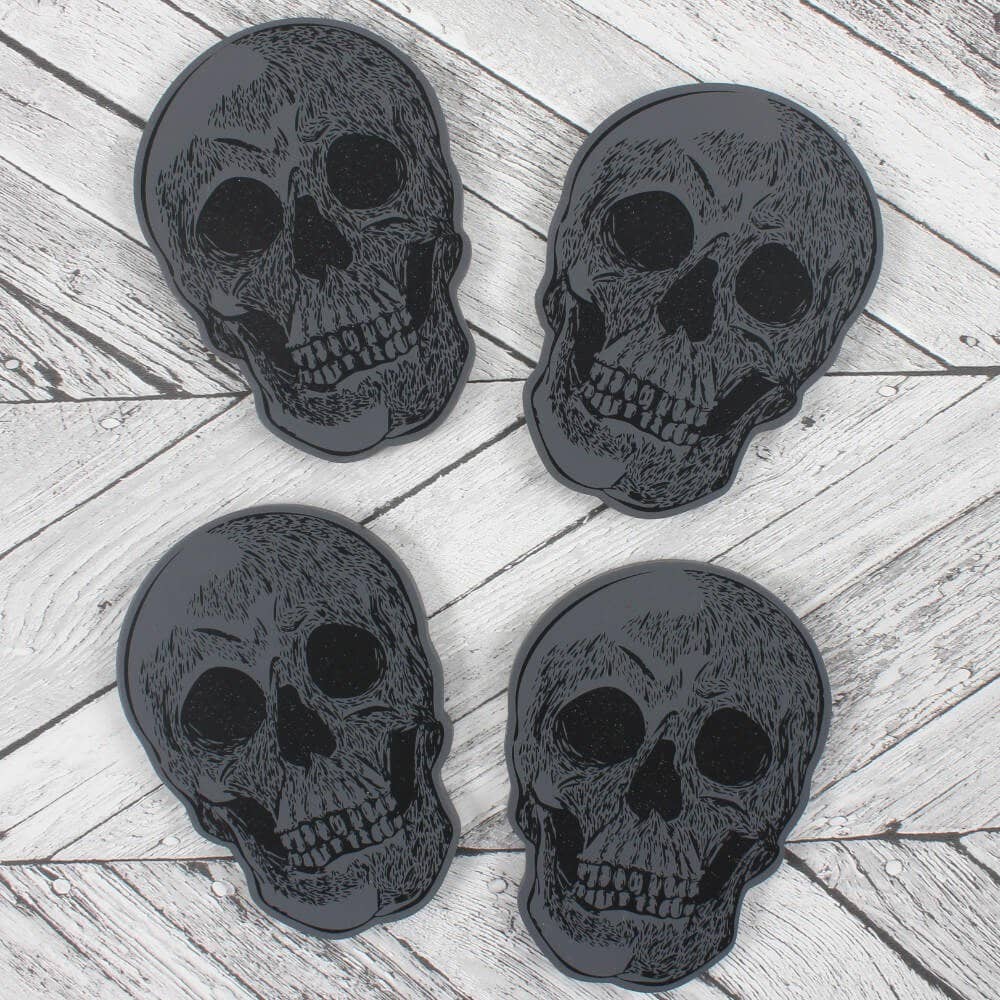 Lot de 4 sous-verres Skull