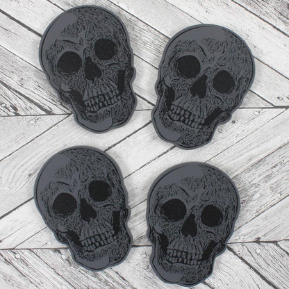 Lot de 4 sous-verres Skull