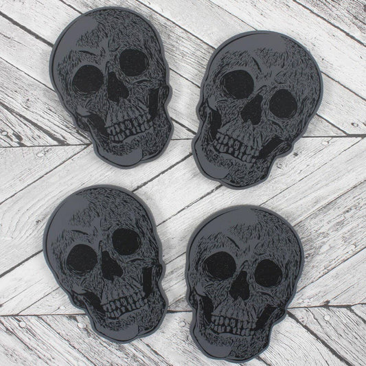 Lot de 4 sous-verres Skull