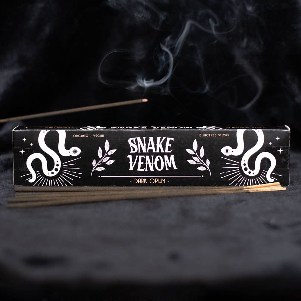 Lot de 15 bâtonnets d'encens Snake Venom Dark Opium