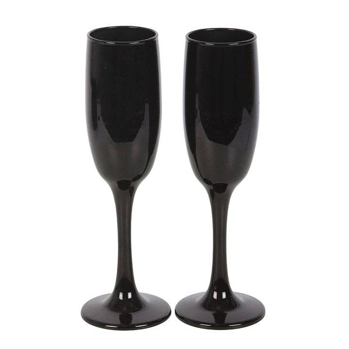 Ensemble de 2 flûtes à champagne gothiques Dead Thirsty
