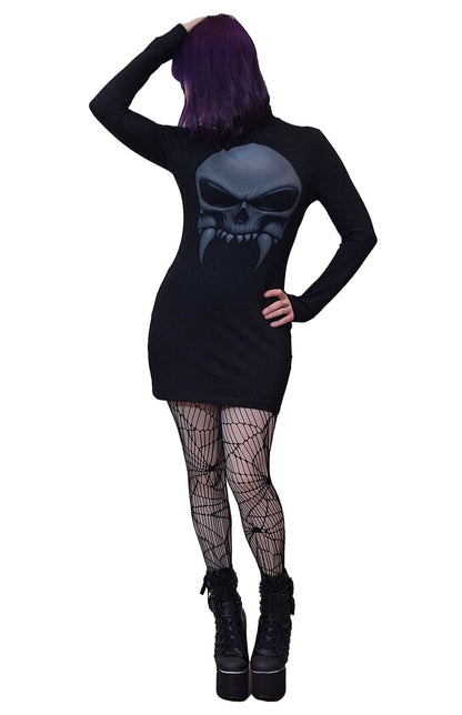 Mini-robe à imprimé Necessary Evil Athena Vampire Skull