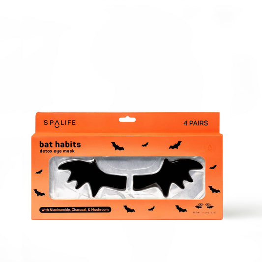 Masques détox pour les yeux en forme de chauve-souris d'Halloween - 4 paires