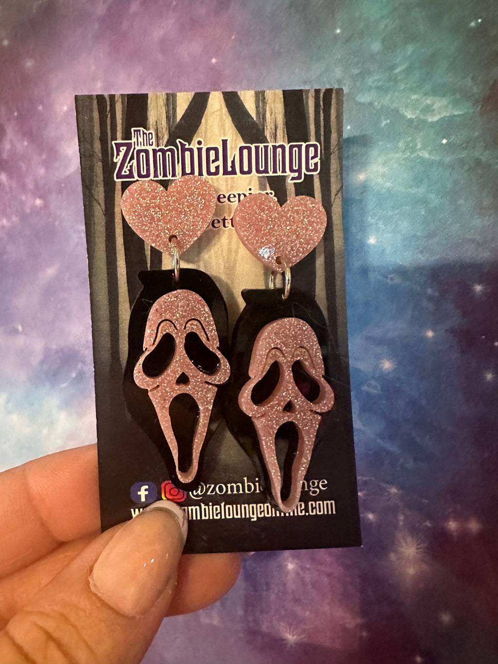 Boucles d'oreilles masque fantôme