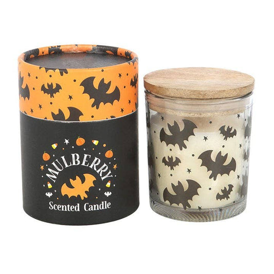 Bougie Mûre à Motif de Chauve-souris d'Halloween