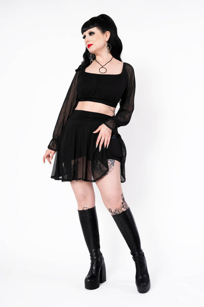 Jupe-short Why Bother (jupe avec short) - Maille noire