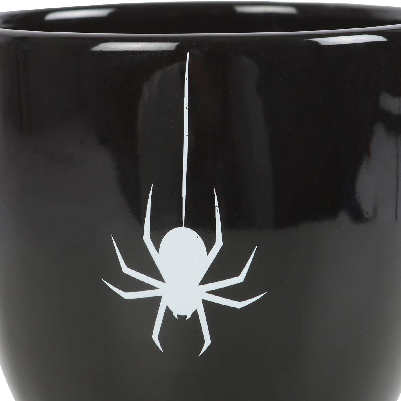 Tasse à thé gothique Halloween Black Spider