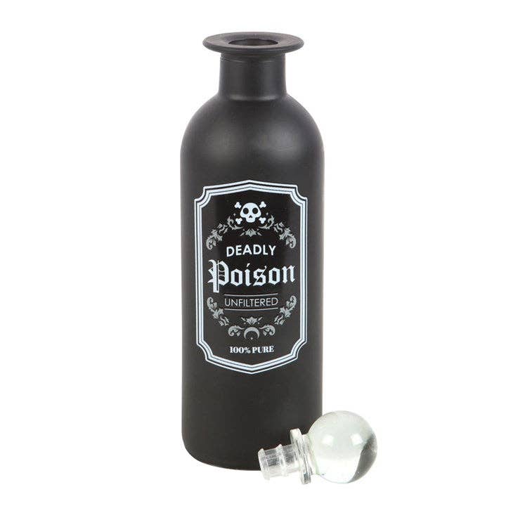Bouteille de potion de poison mortel en verre décoratif