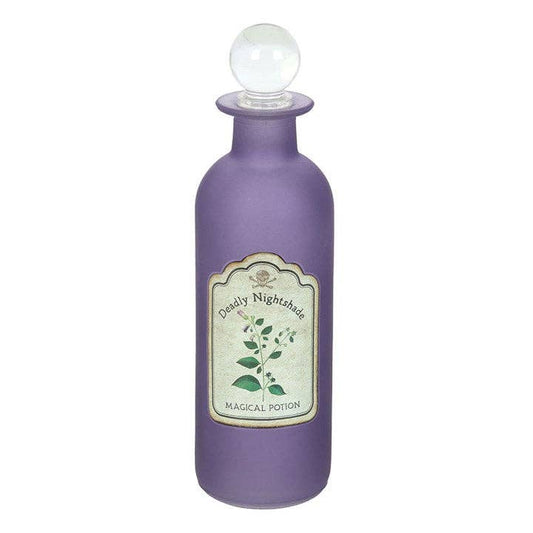 Bouteille de potion gothique décorative en verre de Belladone Mortelle