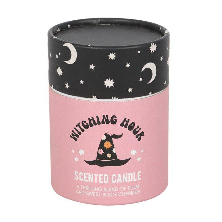 Bougie d'Halloween Prune Sorcière et Cerise Noire