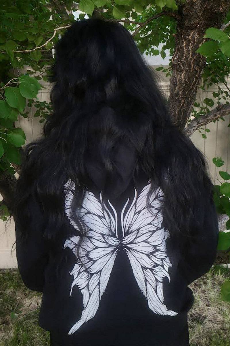 Sweat à capuche Dark Fairy [fermeture éclair ou pull]