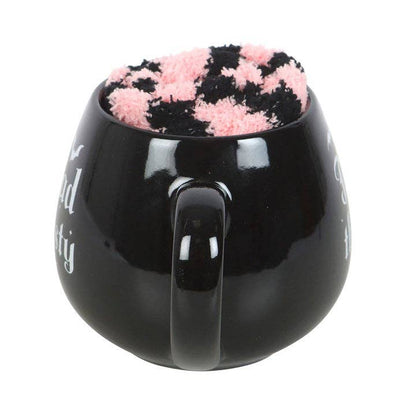 Ensemble de tasse et chaussettes gothiques "Dead Thirsty" pour Halloween