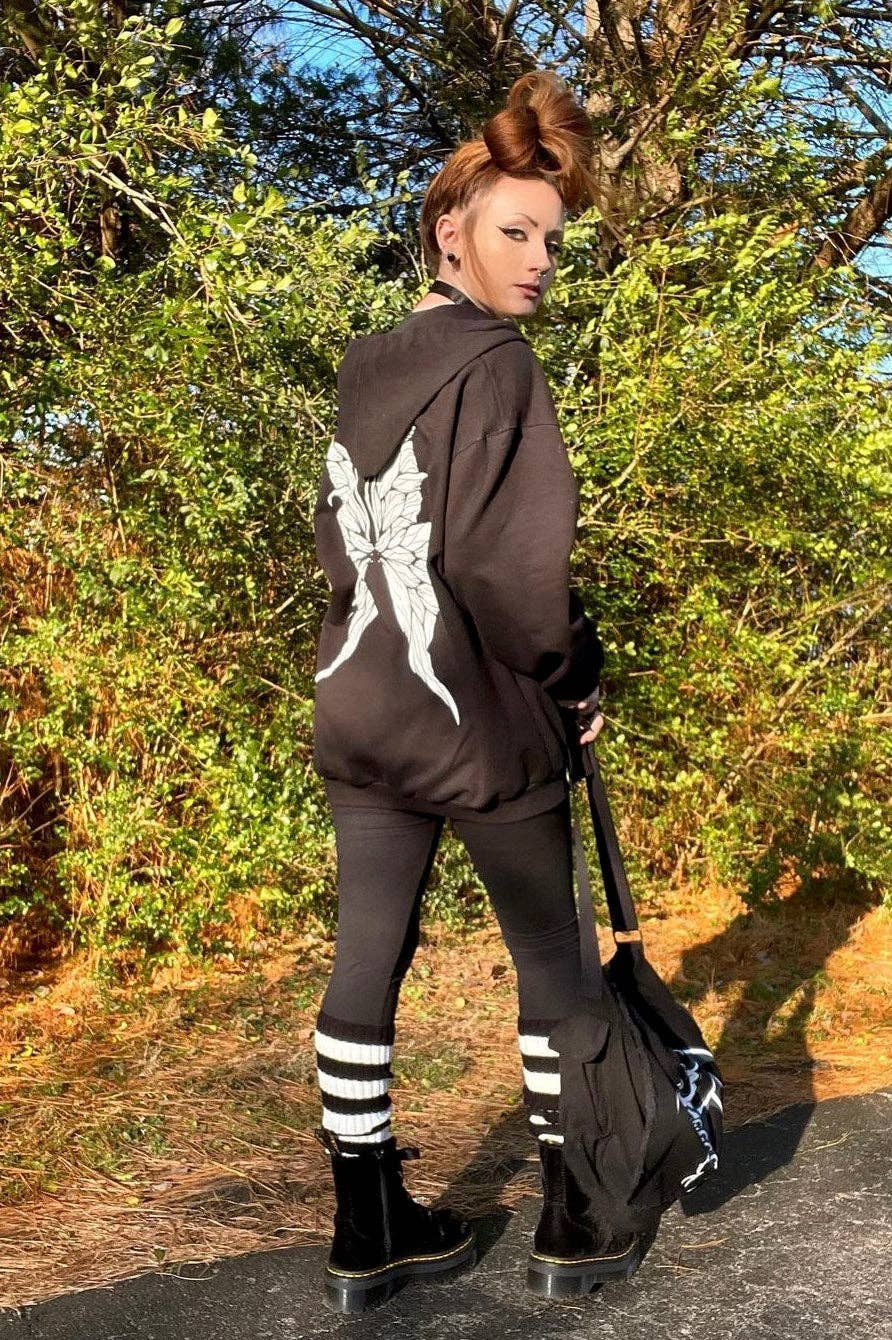 Sweat à capuche Dark Fairy [fermeture éclair ou pull]