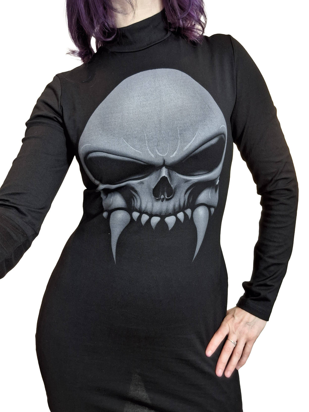 Mini-robe à imprimé Necessary Evil Athena Vampire Skull
