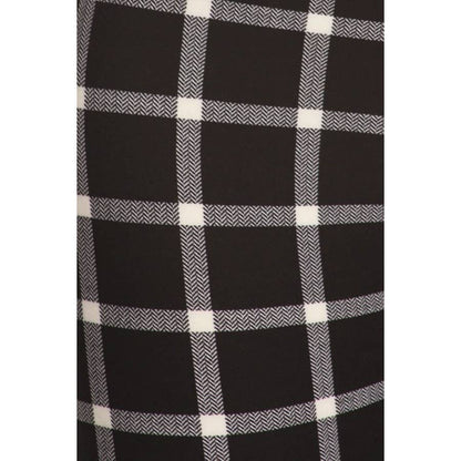 Legging taille haute- Carreau blanc