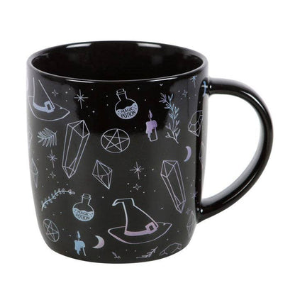 Mug à imprimé de sorcière en cristal