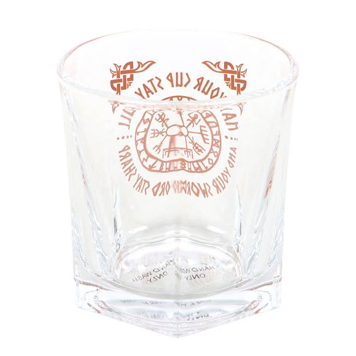 Verre à whisky Viking Compass avec sous-verre