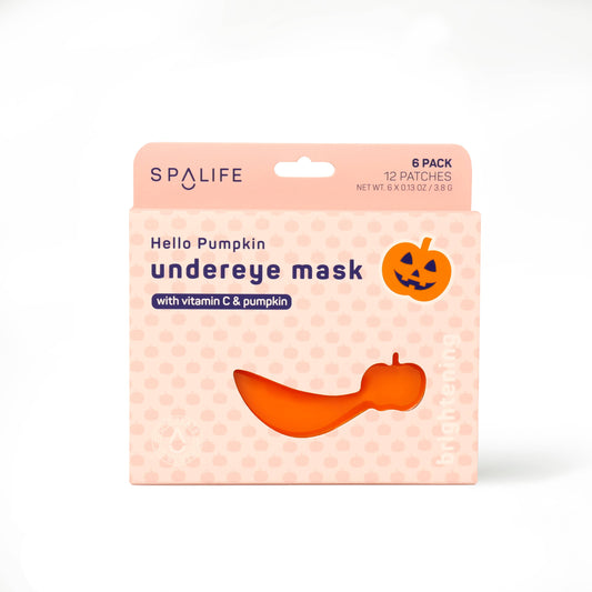 Masques éclaircissants pour les yeux Halloween Hello Pumpkin, 6 paires