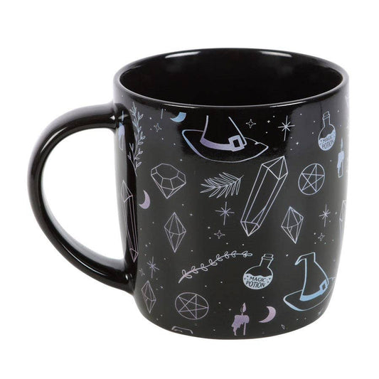 Mug à imprimé de sorcière en cristal