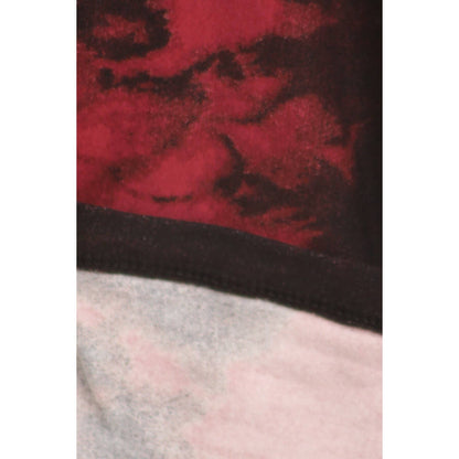 Legging capri doux taille haute - tye dye rouge
