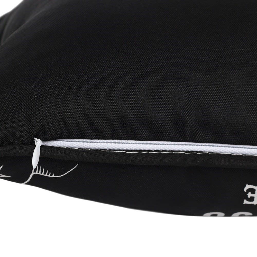 Coussin de table Ouija gothique noir et blanc