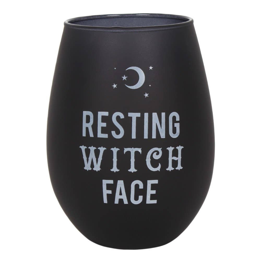 Verre sans pied d'Halloween "Gothic Resting Witch Face"