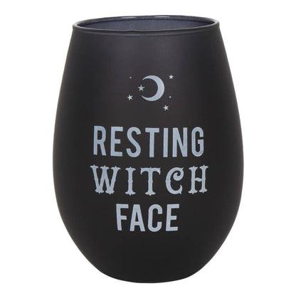 Verre sans pied d'Halloween "Gothic Resting Witch Face"