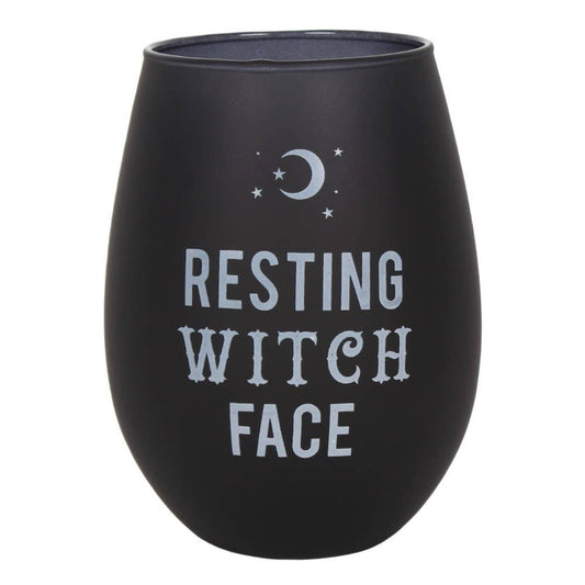 Verre sans pied d'Halloween "Gothic Resting Witch Face"