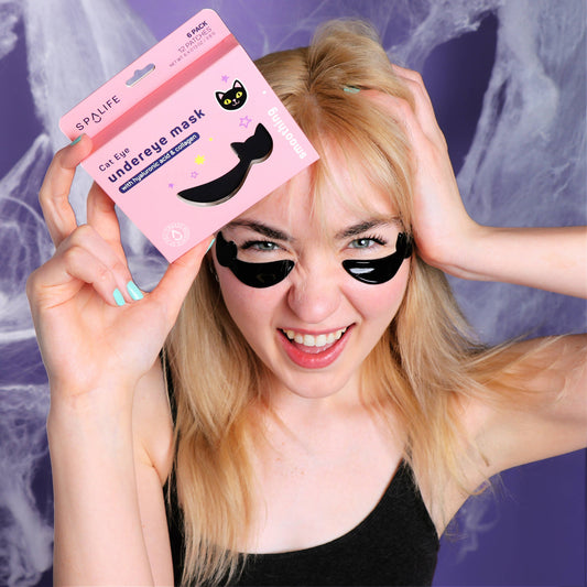 Masques Lissants pour les Yeux en Forme de Chat d'Halloween - 6 Paires