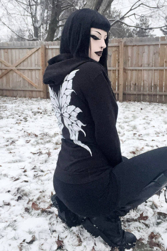 Sweat à capuche Dark Fairy [fermeture éclair ou pull]