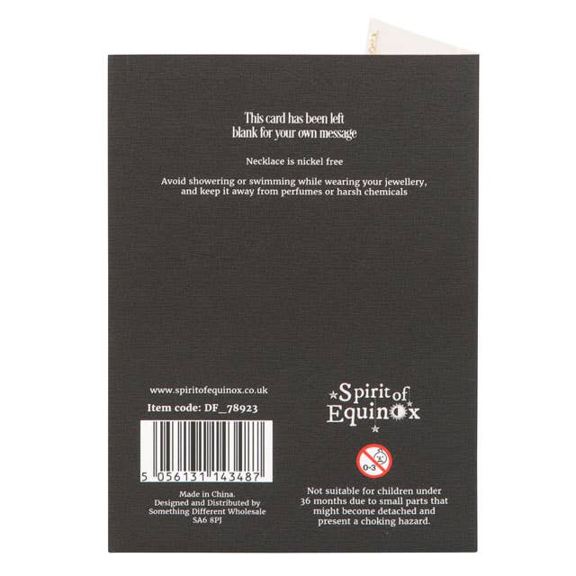 Collier Luna Moth sur carte de vœux