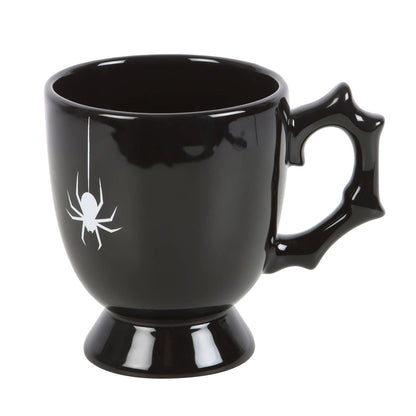 Tasse à thé gothique Halloween Black Spider