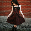 Banned Alternative -  Nightvixen Striped Skater Dress