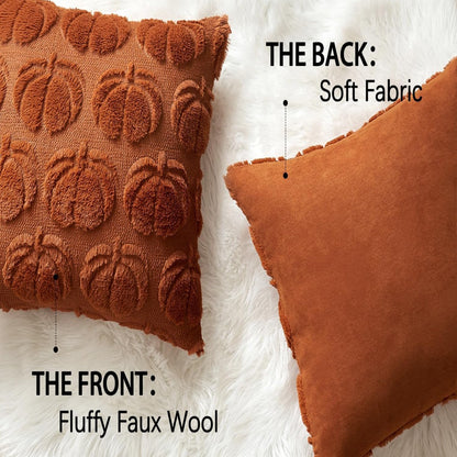 Housse de Coussin Fluffy Pumpkin