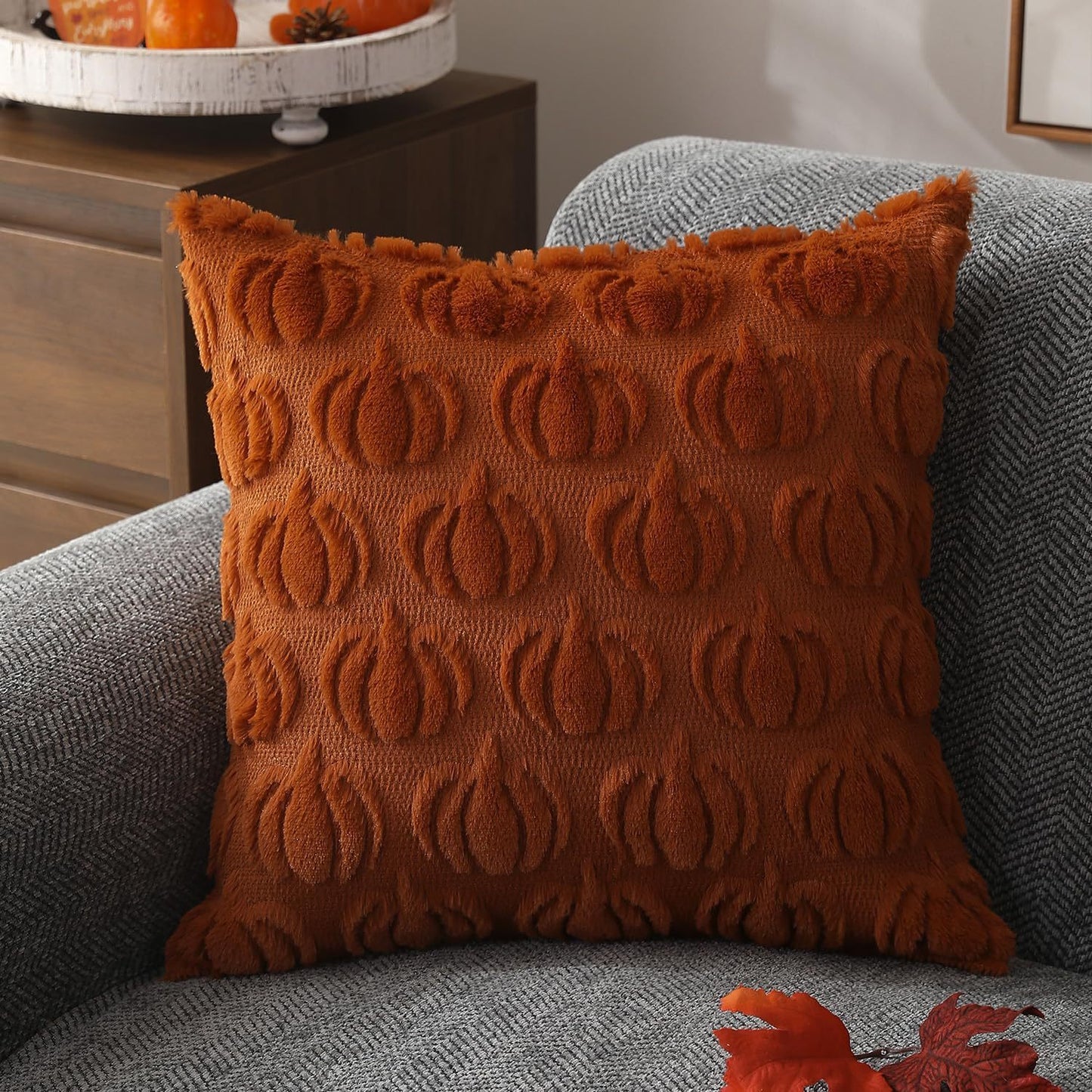 Housse de Coussin Fluffy Pumpkin