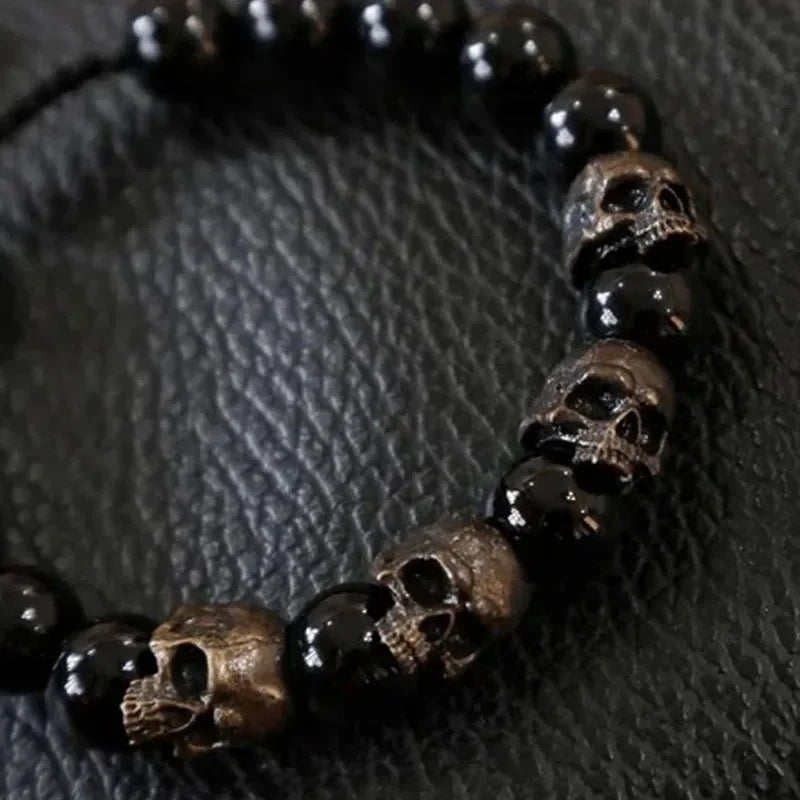 Bracelet skull&Onyx